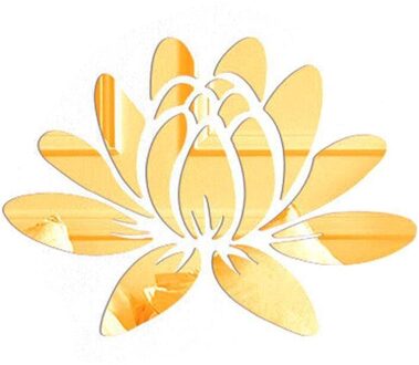 3D Muursticker Delicate Spiegel Sticker Verwijderbare Muur Slaapkamer Living Decals Decoratie Kamer Voor Home Waterdichte E9K5 goud