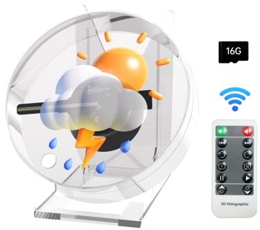 3D Naked Eye 3D Hologram Projector Advertising Display Fan Advertisment Video Player 16GB Memory Card