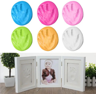 3D Newborns Molds Baby Handprint Footprint Photo Frame for Baby Care Babies Souvenir Casting Newborn Footprint Soft Clay Inkpad
