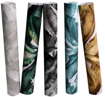 3D Nonwoven Green Plantain Leaf Wallpaper Tropical Rainforest Nordic Living Room Background