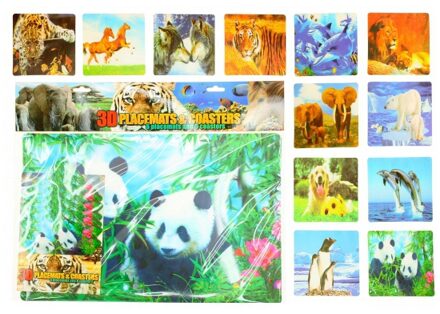 3D panter placemats en onderzetters - Action products