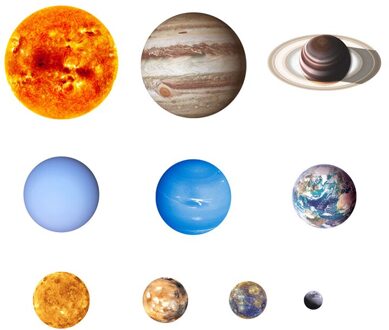 3D Planeet Zonnestelsel Fluorescerende Muur Stok De Universe Planet Galaxy Kinderkamer Slaapkamer Lichtgevende Muurstickers B groot
