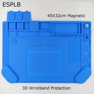 3D Polsband Proctection Silicon Isolatie Werk Pad Terugbetaald Mat Soldeerstation Bureau Platform Magnetische Hittebestendig Gereedschap