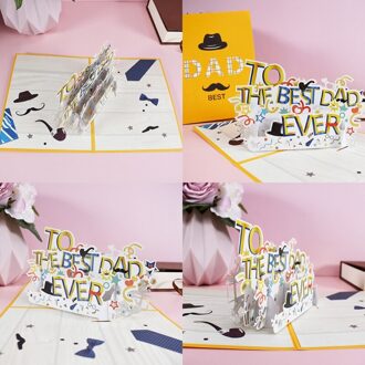 3D Pop-Tot De Beste Papa Ooit Wenskaart Voor Gelukkige Verjaardag Vaderdag Bruiloft Kids Baby douche