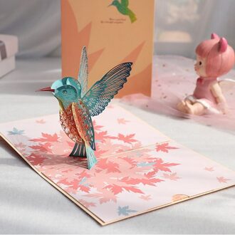 3D Pop-Up Dier Vogel Wenskaart Met Envelop Voor Verjaardag Moederdag Wedding Party Graduation Verjaardag Cadeau