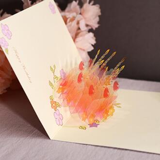 3D Pop-Up Kaarten Verjaardagskaart Voor Meisje Kinderen Vrouw Man Verjaardagstaart Wenskaart Ansichtkaarten Kaarten