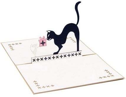 3D Pop Up Kat En Muis Dier Verjaardag Wenskaart Kerst Uitnodiging