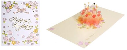 3D Pop-Up Kerstboom Kasteel Wenskaarten Verjaardag Postkaarten Uitnodigingen M68E 1