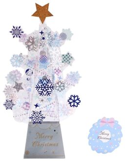 3D Pop-Up Kerstboom Kasteel Wenskaarten Verjaardag Postkaarten Uitnodigingen M68E 5