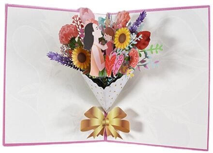 3D Pop-Up Liefde Je Moeder Wenskaart Voor Gelukkige Verjaardag Moeder Dag Envelop QX2E 5AC105557