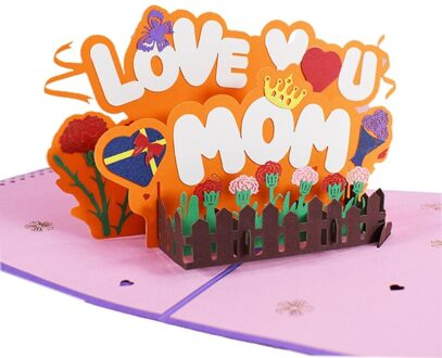 3D Pop-Up Liefde Je Moeder Wenskaart Voor Gelukkige Verjaardag Moeder Dag Envelop QX2E 5AC105558