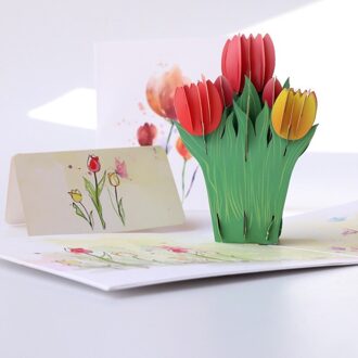 3D Pop Up Wenskaarten Moederdag Handgemaakte Ansichtkaarten Wenskaart Met Envelop