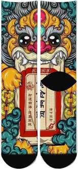 3D Print Chinese Traditionele Verf Crew Sokken Japanse Uki Mannen Straat Olieverf Lange Sokken Harajuku Patroon Tube Sokken 5