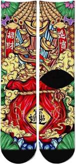 3D Print Chinese Traditionele Verf Crew Sokken Japanse Uki Mannen Straat Olieverf Lange Sokken Harajuku Patroon Tube Sokken 6