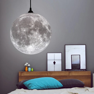 3D Print Pendant Moon Lights Novelty Creative Moon Atmosphere Night Light Lamp Restaurant/Bar Hanging Lighting Pendant Lamp