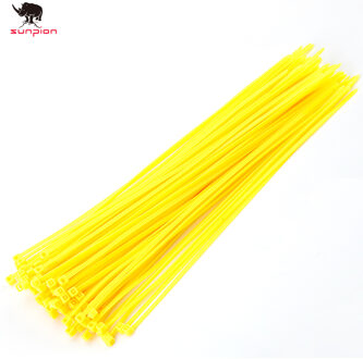 3D printer accessoires 100 stks/zak 5 Kleur 3mm x 150mm zelfsluitende 3D printer Nylon Draad Kabel zip Kabelbinders Geel