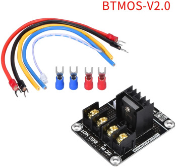 3D Printer Accessories Heated Bed Power Expansion Module Hot Bed Module MOSFET High Power MOS Tube Module with Cable for MK