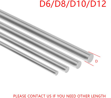 3D Printer Accessories Straight Rod Cylindrical Guide Rod Optical Shaft Guide Rod Piston Rod Chrome Plated Shaft