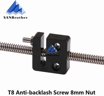 3D printer accessories T Openbuilds type anti-backlash T8 screw 8mm Nut Block pitch 2mm Lead 2mm/4mm/8mm，POM square T8 nut