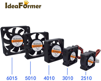 3D Printer Cooling fan 2510 3010 4010 5010 6015mm With 2Pin XH2.54 Cable Cooler DC 5V 12V 24V Multiple Options Cooling Fan.