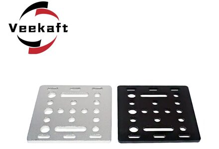 3D Printer Deel Openbuilds V-Slot Gantry Plaat 20Mm Zwart Zand Stralen 65.5Mm X 65.5Mm X 3Mm Zonder Wiel zilver