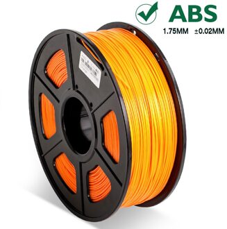 3D Printer Filament Abs 1Kg 1.75Mm Diameter Tolerantie +/-0.02Mm Goede Sterkte Milieuvriendelijke 100% Geen bubble Afdrukken Materiaal 395M oranje