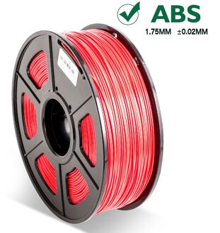3D Printer Filament Abs 1Kg 1.75Mm Diameter Tolerantie +/-0.02Mm Goede Sterkte Milieuvriendelijke 100% Geen bubble Afdrukken Materiaal 395M rood
