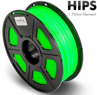 3D Printer Filament Gratis Zes Kleur 1.75Mm Hips Filament Voor 3d Printer Ondersteuning Materiaal Voor Abs/Pla 1Kg/Roll HIPS groen
