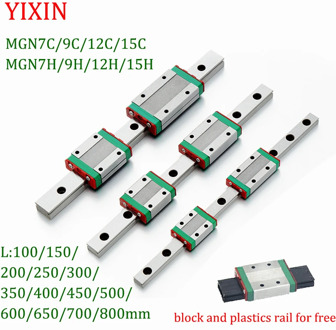 3D Printer linear rail cnc slide linear guide MGN12 carriage MGN7 MGN12 MGN15 MGN9 L 100 350 400 500 600 800mm miniature