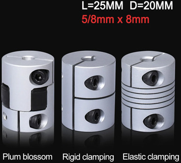 3D Printer Parts Flexible Shaft Coupler 5x8x25 Plum blossom/Rigid clamping Coupling Shaft Stepper Motor coupler connector