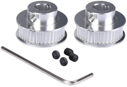 3D Printer Parts GT2 Timing Pulley Alumium Bore 30 36 40 Teeth 5/6.35/8mm for width 6mm belt for GT2 Belt
