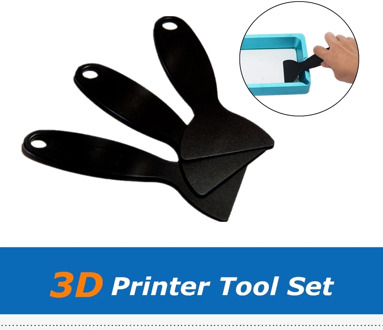 3D Printer Parts SLA DLP Resin Special Tool Set Plastic Shovel Removal Tool Black Spade Spatula For Resin Tank