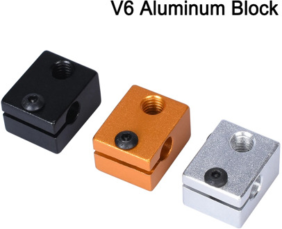 3D Printer Parts V6 Heated Block Makerbot MK8 MK10 E3D V5 V6 Volcano for Head Extruder J-head Aluminum Block