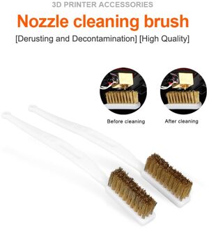 3D Printer Schoon Tool Koperdraad Verwijderen Roest Tandenborstel Mondstuk Borstel Voor Nozzle Blok Hotend Bed Schoner Ontroesten Onderdelen