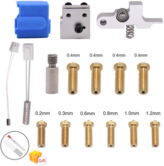 3D Printer Sidewinder X1 AND Genius Nozzle Hotend Silicone Sleeve Throat Handle Thermistor Heating Pipe Heated Block Kit