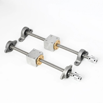 3D Printer T8 Lead Screw 250 300 350 400 450 500 550 600 650 700 750 800mm KP08 KFL08 nut housing Lead Screw Set with coupler