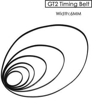 3D Printers Parts GT2 Closed Loop Timing Belt Rubber 2GT 6mm 110 160 200 280 400 610 852 1220 mm Synchronous Belts Part