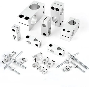 3D printing accessories Pneumatic components linear optical axis fixing clip Connecting piece cross double hole support frame