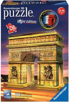 3D puzzel Arc de Triomphe by night - 216 stukjes Multikleur