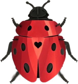 3D-puzzel Lieveheersbeestje Lady Lovebug - Rood