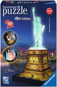 3D puzzel Statue of Liberty night edition - 108 stukjes
