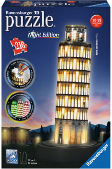 3D puzzel Toren van Pisa by night - 216 stukjes Multikleur