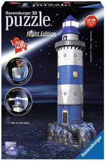 3D puzzel vuurtoren Night Edition - 216 stukjes