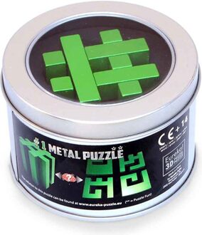 3D Puzzle Breinbreker puzzel in blik groen