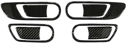3D Real Carbon Fiber Interieur Deur Klink Handvat Kom Cover Trim Protector Guard Voor Mazda 3