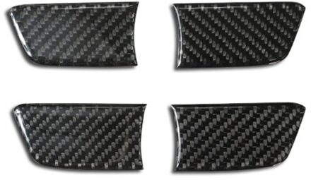 3D Real Carbon Fiber Interieur Deur Klink Handvat Kom Cover Trim Protector Guard Voor Mazda 3