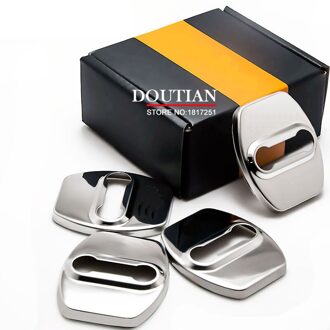 3D Rvs Deurslot Gesp Bescherming Beschermhoes trim 4 stks Voor Voor Hyundai KONA auto accessoires