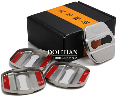 3D Rvs Deurslot Gesp Bescherming Beschermhoes trim 4 stuks voor Nissan Qashqai j11 2007 auto Accessoires