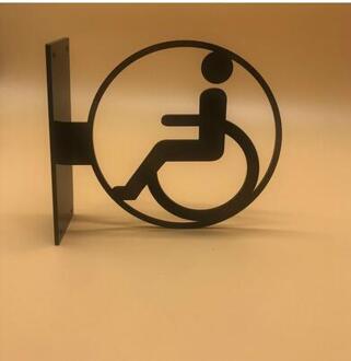 3D Side Mount Wc Borden Deur Sticker Mannen & Vrouwen Toilet Toilet Teken Doorplate Tips Gids Creatieve Bewegwijzering Acryl Plaque