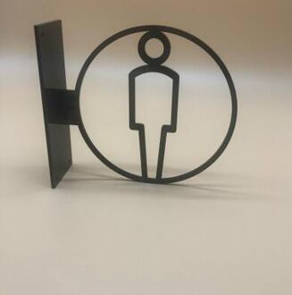3D Side Mount Wc Borden Deur Sticker Mannen & Vrouwen Toilet Toilet Teken Doorplate Tips Gids Creatieve Bewegwijzering Acryl Plaque